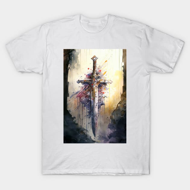 Watercolor Shortsword T-Shirt by TortillaChief